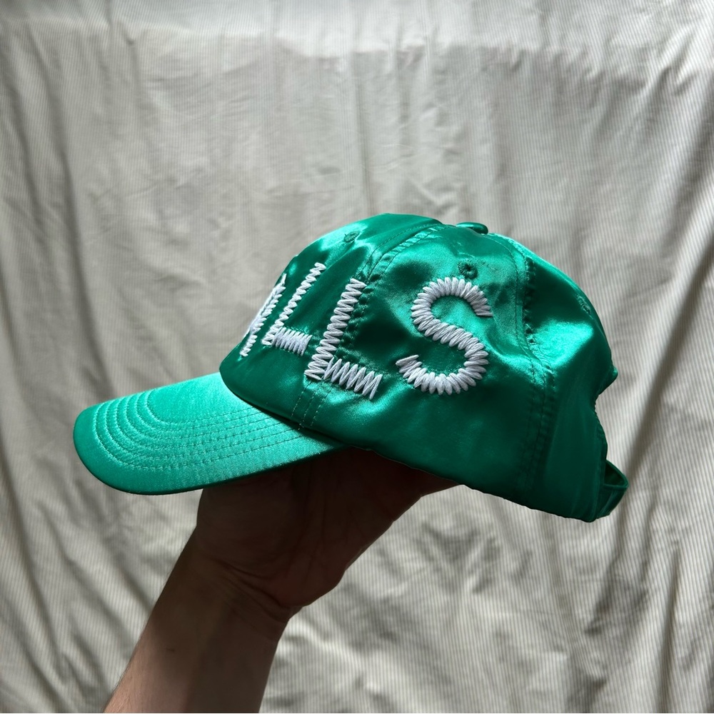 Cactus Plant Flea Market x Human Made GREEN Satin Dry Alls Hat AUTHENTIC New - Picture 4 of 7